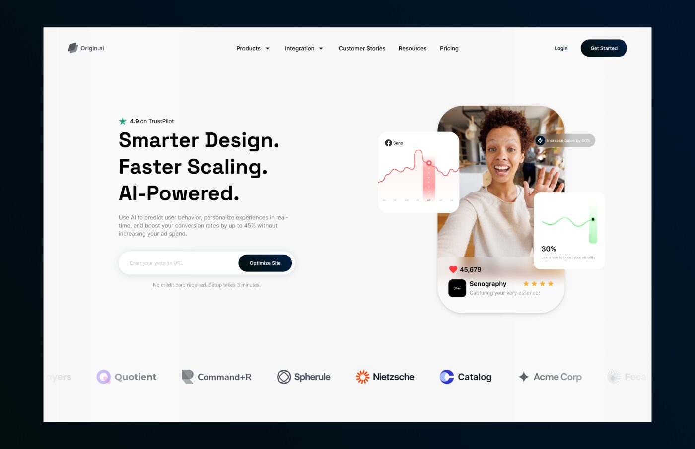 AI conversion engine SaaS landing hero