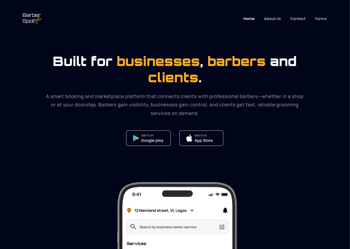 Barberspot — booking and marketplace app for barbers
