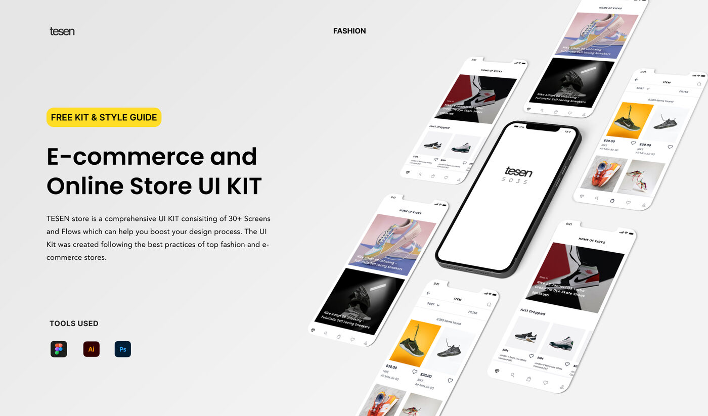 E-commerce online store UI kit