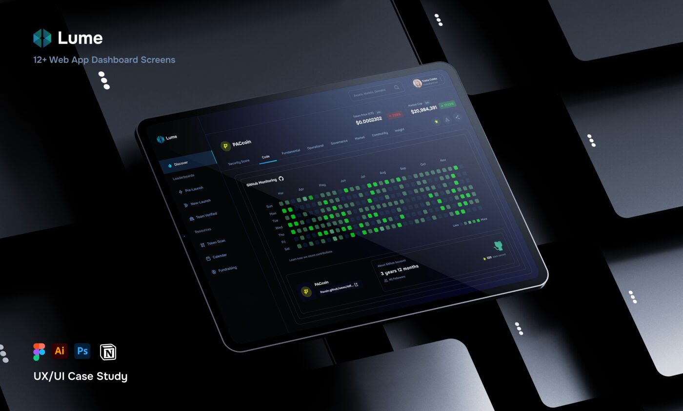 Lume crypto portfolio and security dashboard