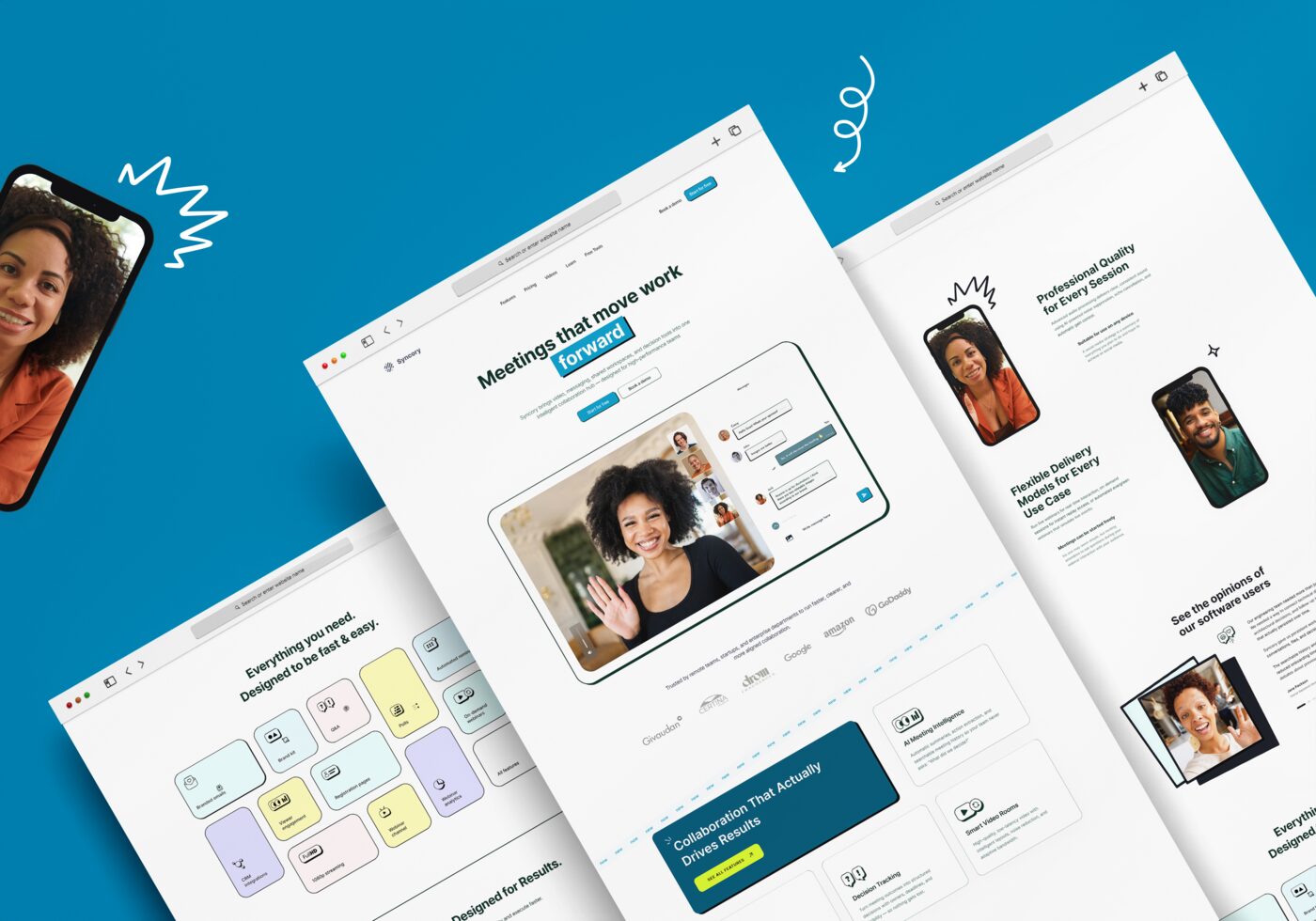 Webinar SaaS landing page — Syncory
